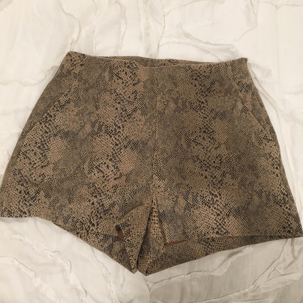 Zara Snakeskin Shorts